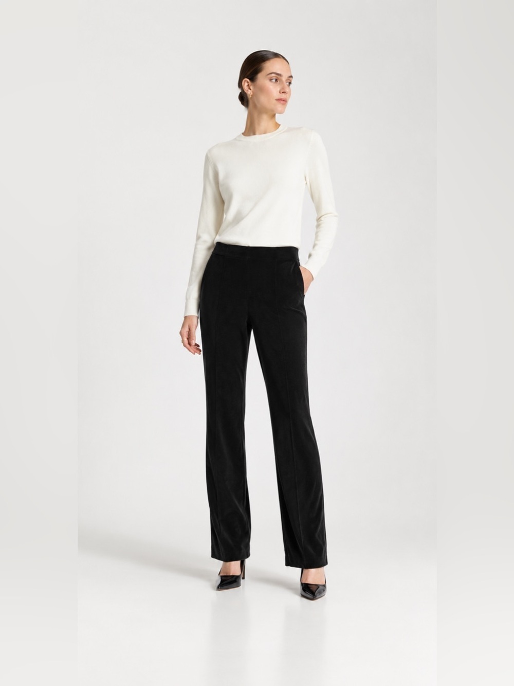 🖤 Sag Harbor Sport Velour Straight Leg Pants Large NWT
